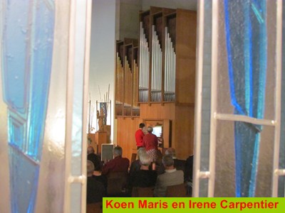 Koen Maris op het orgel en sopraan Irene Carpentier in de Sint-Anna-ten-Drieënkerk, Antwerpen Linkeroever